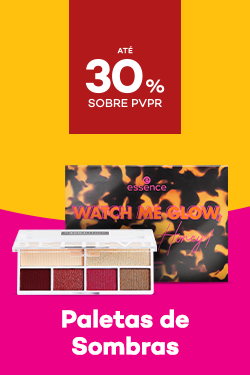 Paletas de Sombras com destaque promocional de at&eacute; 30% sobre pre&ccedil;o de Venda ao P&uacute;blico Recomendado